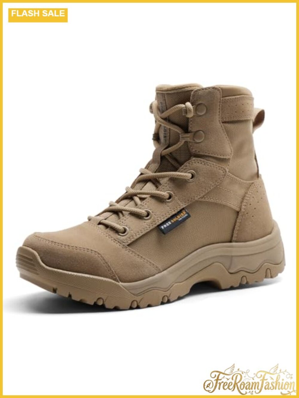 FREE SOLDIER Womens Tactical Hiking Combat Boots Lightweight Work